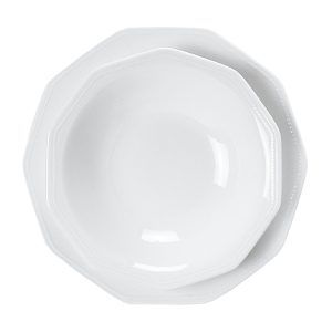 ARTIC WHITE DECAGONAL. plato fondo  Ø 21.50 cm