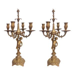 Candelabro de bronce 2-piezas