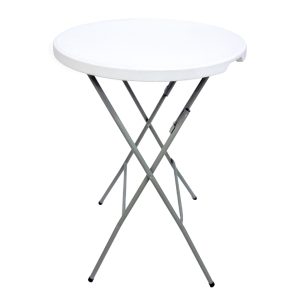 Taula coctel plegable Ø 80 cm. 110 cm