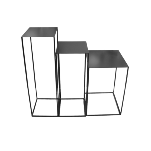 Jocs de pedestals negre mate (90cm x 75cm x 60cm)