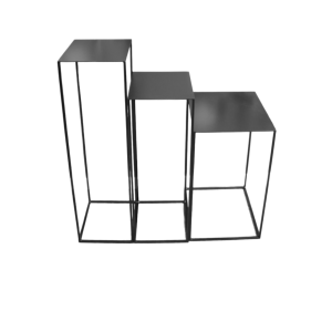 Juego de Pedestales negro mate CANDY BAR ( h 90 x 75 x 60 cm)