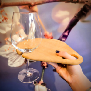 Safata de fusta amb suport per a aperitiu