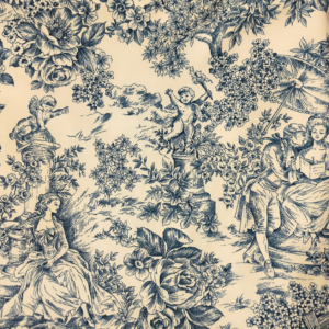Estovalles Toile de Jouy blau Ø 310cm: 100% polièster